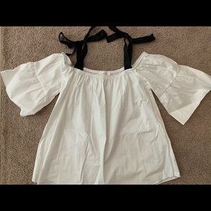 Mine brand- Off the shoulder white & black blouse